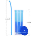 16oz Double Wall Color Changing Tumbler Cups Reusable Durable Splash Proof Water Tumbler With Lids and Straws